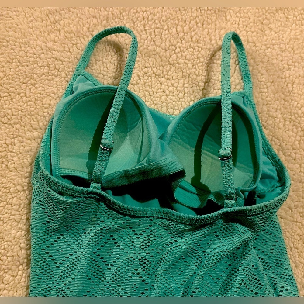 Catalina Women’s One Piece Swimsuit Teal Laser Cut size XL ( 16-18) - Picture 9 of 12